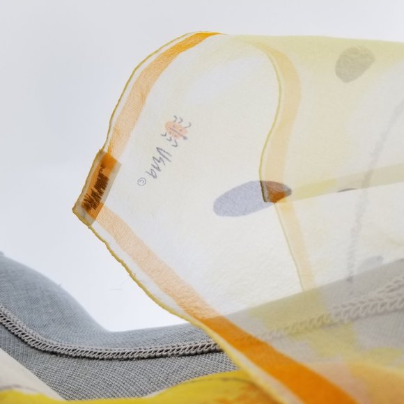 Vintage Vera Silk Scarf Candy Corn Theme - Picture 8 of 10